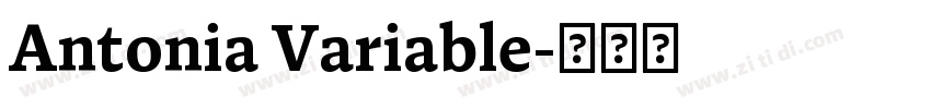 Antonia Variable字体转换